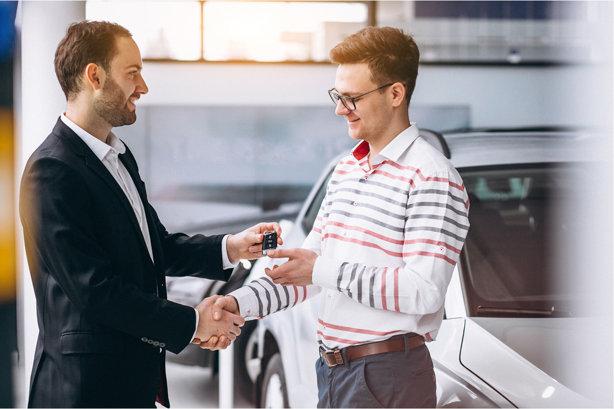 Man buying a car